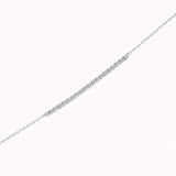 Aurea diamond smile bracelet in solid white gold by Anate, three-quarter angle view