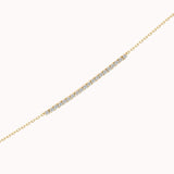 Aurea diamond smile bracelet in solid yellow gold by Anate, three-quarter angle view
