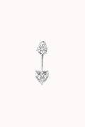 Nia - Heart Ear Jacket Earrings