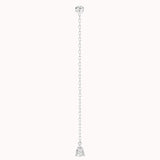 Talya pear diamond drop earrings in solid white gold by Anate, front view