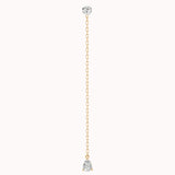 Talya pear diamond drop earrings in solid yellow gold by Anate, front view