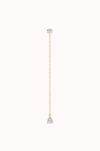 Pear Diamond Drop Earrings - Solid Yellow Gold - Talya