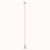 Pear Diamond Drop Earrings - Solid White Gold - Talya