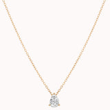 Liora pear diamond pendant in solid yellow gold by Anate, front view