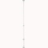 Aura round diamond drop earrings in solid white gold by Anate, front view