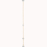 Round Diamond Drop Earrings - Solid White Gold - Aura