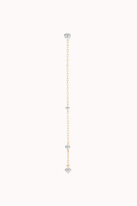 Round Diamond Drop Earrings - Solid Yellow Gold - Aura