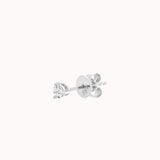 Astra round diamond stud earrings in solid white gold by Anate, front view variant--0.10ct