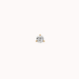 Astra round diamond stud earrings in solid yellow gold by Anate, front view variant--0.10ct