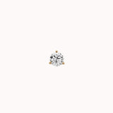 Astra round diamond stud earrings in solid yellow gold by Anate, front view variant--0.25ct