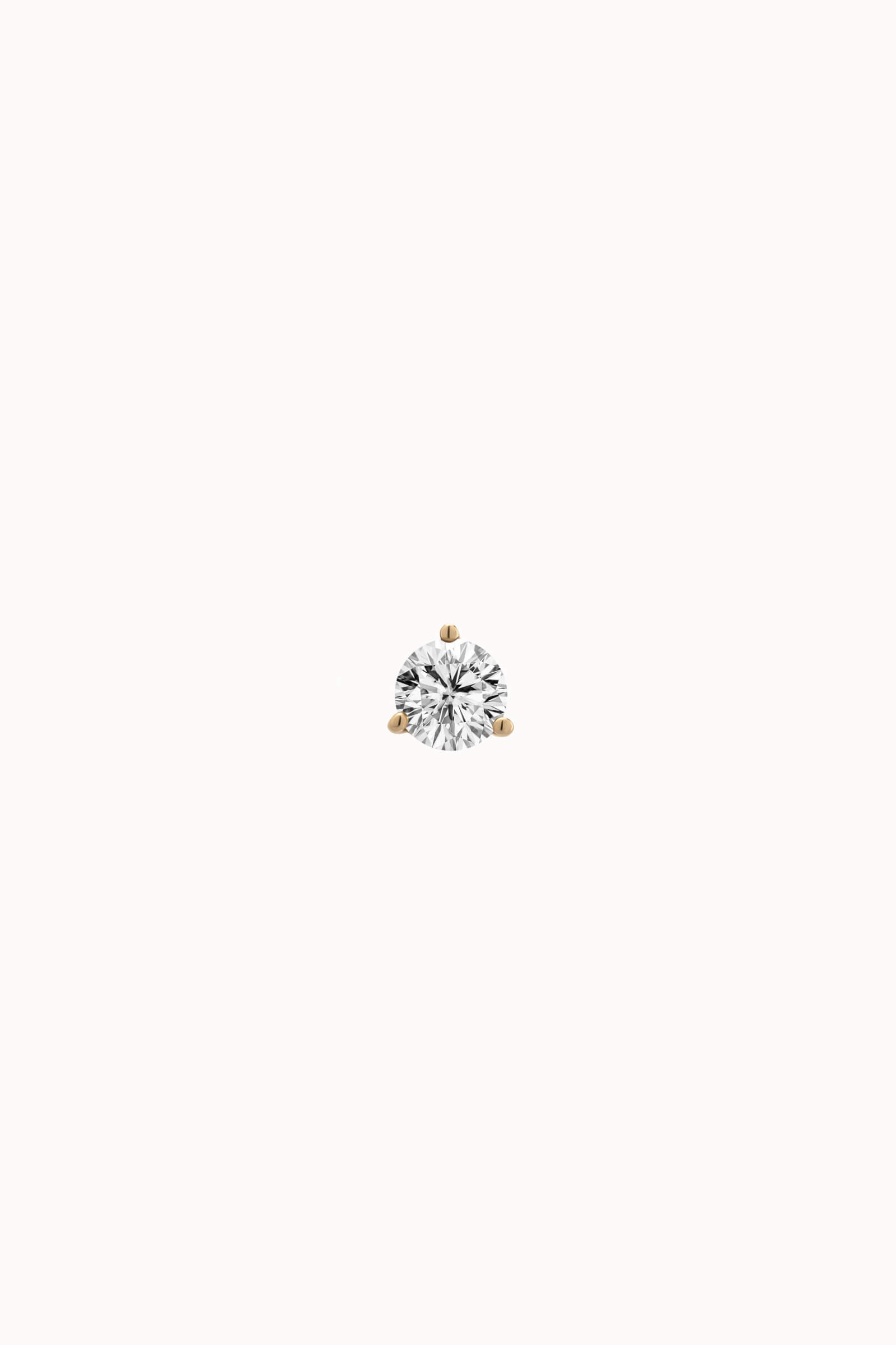 Round Diamond Stud Earrings - Solid Yellow Gold - Astra
